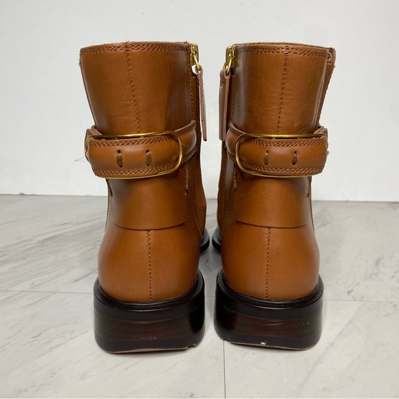 Franco Sarto Elese Brown Leather Bootie 9M - Picture 3 of 14